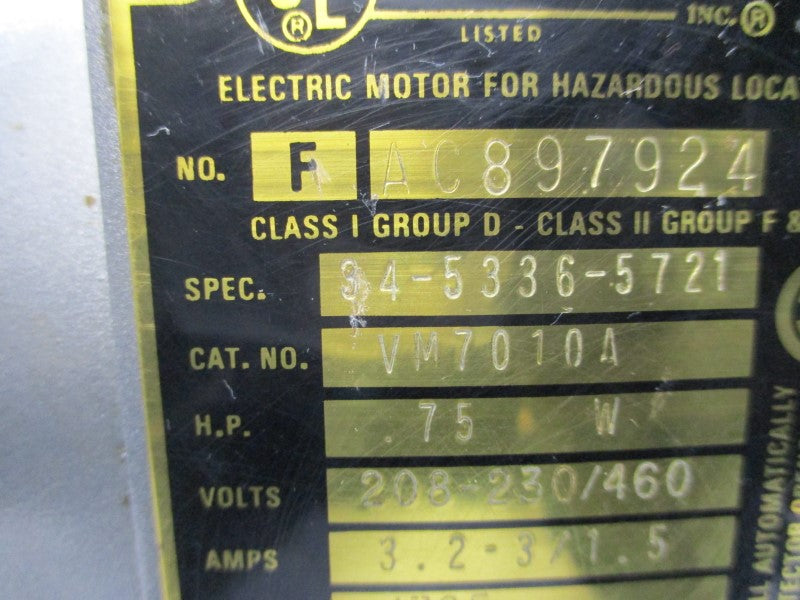 BALDOR VM7010A 208-230/460V 3.2-3/1.5A NSNP