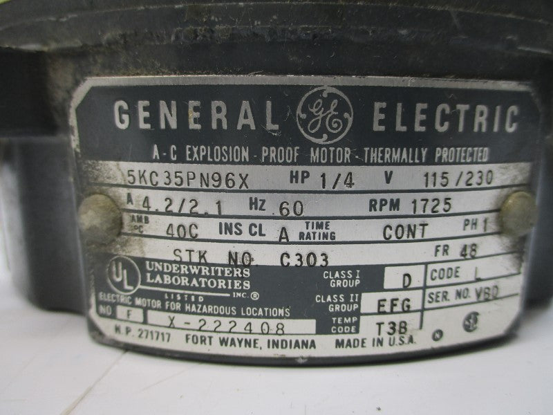 GENERAL ELECTRIC 5KC35PN96X 115/230VAC 4.2/2.1A (AS PICTURED) NSNP