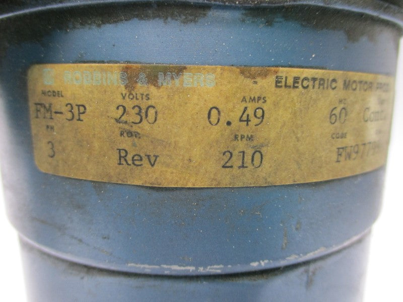 ROBBINS & MYERS FM-3P 230V 0.49A UNMP