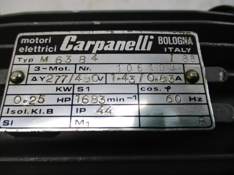 CARPANELLI M63B4 277/480V 1.43/0.83A NSNP