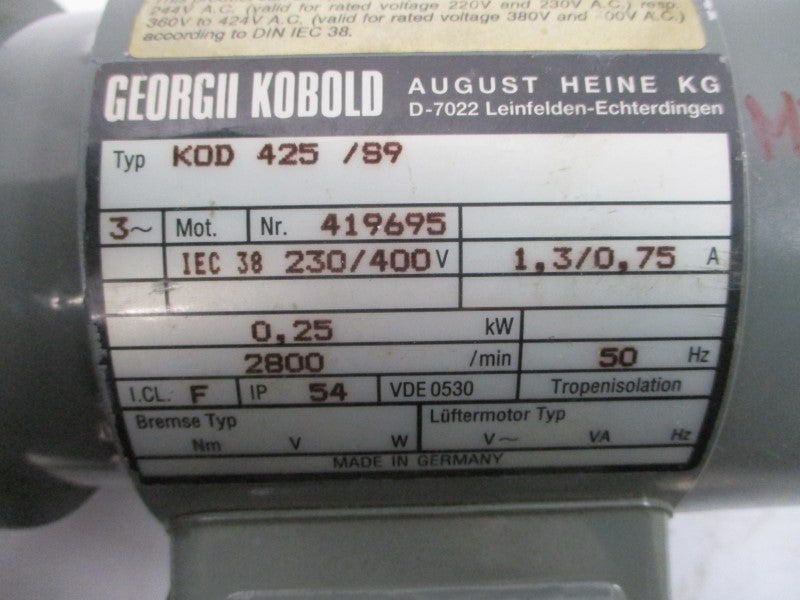 GEORGII KOBOLD KOD425/S9 230/400V 1.3/0.75A NSNP
