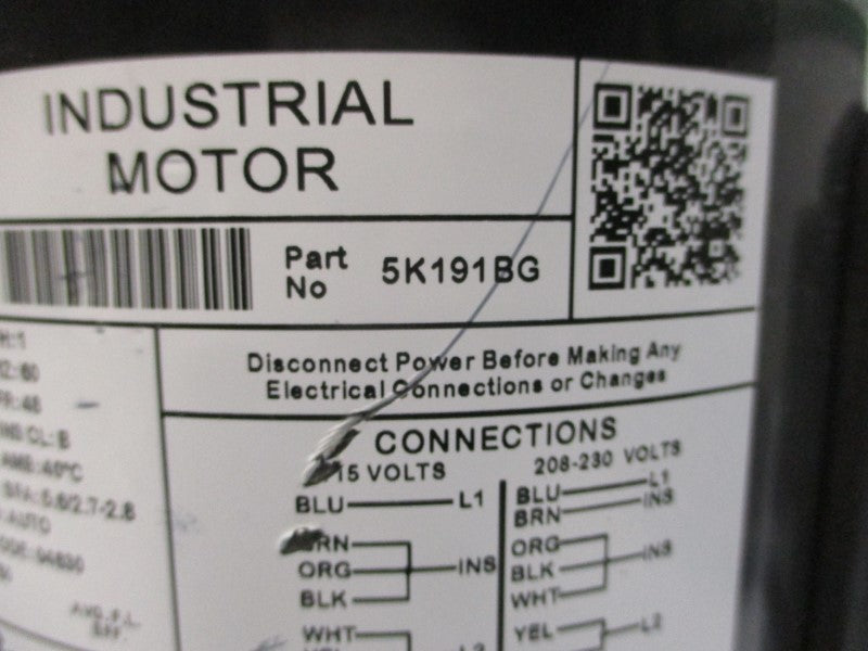 DAYTON 5K191BG 115/208-230V 5.6/2.7-2.8A NSNP