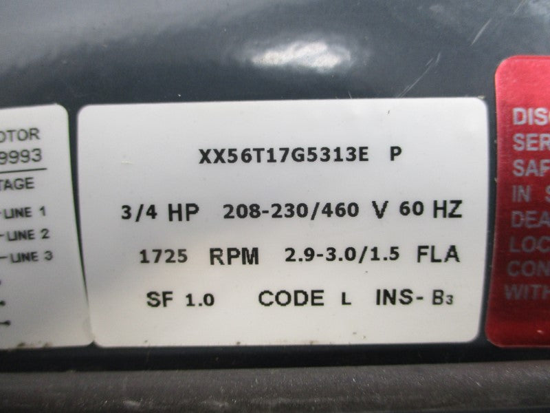 MARATHON ELECTRIC N0C 56T17G5313EP 208-230/460V 2.9-3.0/1.5A NSNP