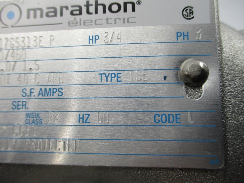 MARATHON ELECTRIC N0C 56T17G5313EP 208-230/460V 2.9-3.0/1.5A NSNP