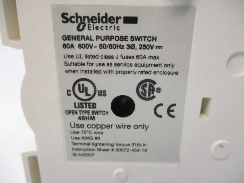 SCHNEIDER ELECTRIC GS2GU3N 600V 60A NSMP