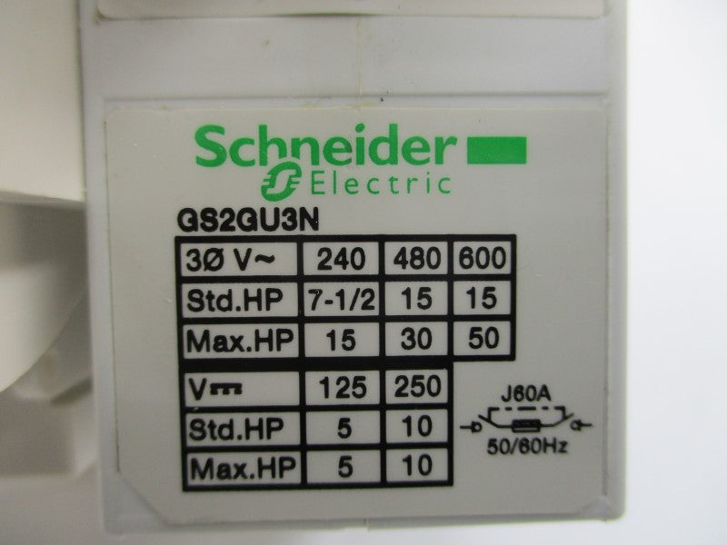 SCHNEIDER ELECTRIC GS2GU3N 600V 60A NSMP