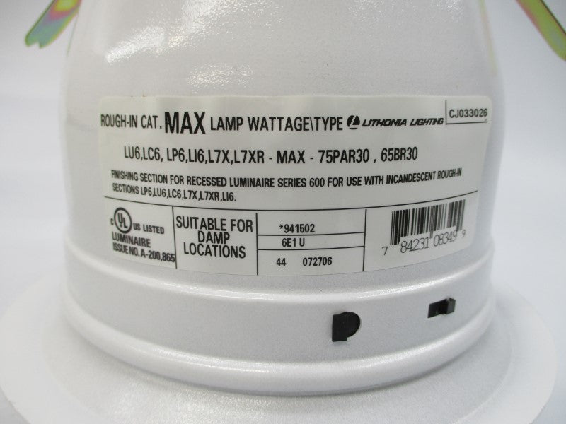 LITHONIA LIGHTING 6E1 941502 NSMP