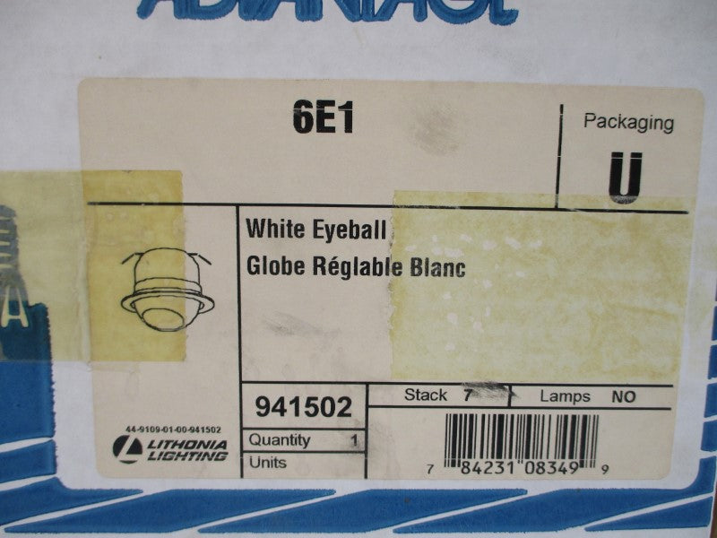 LITHONIA LIGHTING 6E1 941502 NSMP