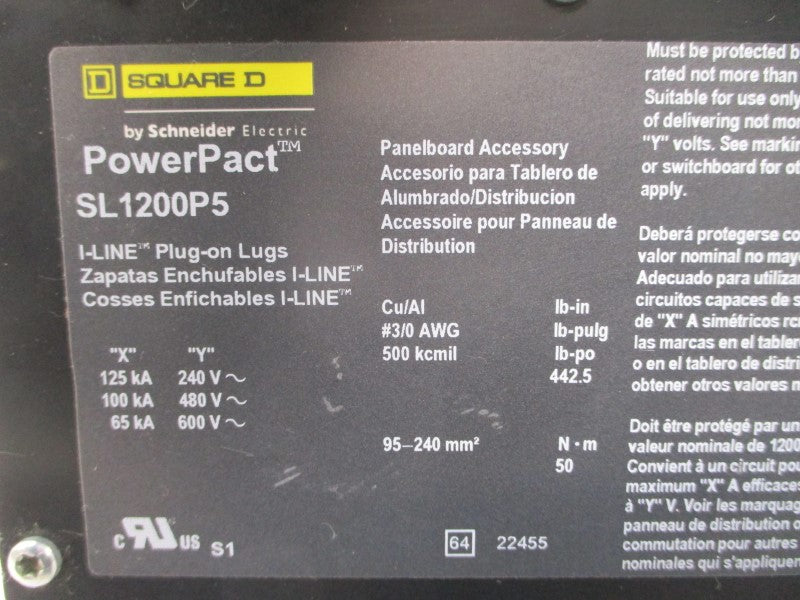 SQUARE D SL1200P5 SER. 1 600V (AS PICTURED) NSNP