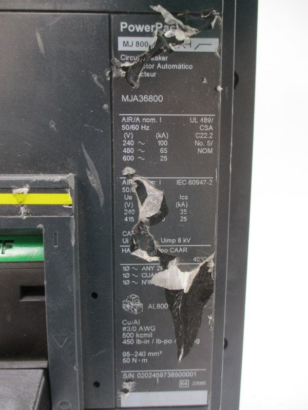 SQUARE D MJA36800 600V 800A NSNP