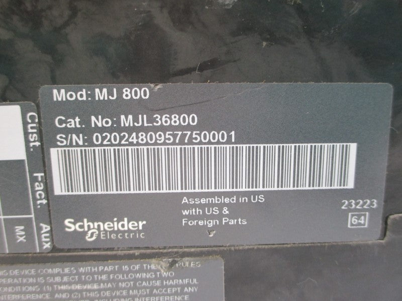 SQUARE D MJL36800 SER. 2 600V 800A NSNP