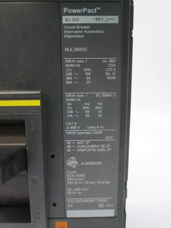 SQUARE D MJL36800 SER. 2 600V 800A NSNP