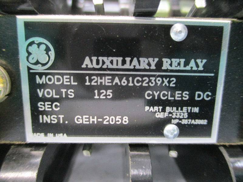 GENERAL ELECTRIC 12HEA61C239X2 125VDC NSNP