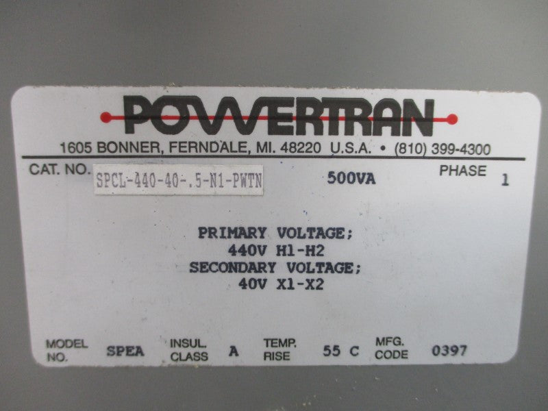 POWERTRAN SPCL-440-40-.5-N1-PWTN 440V NSNP
