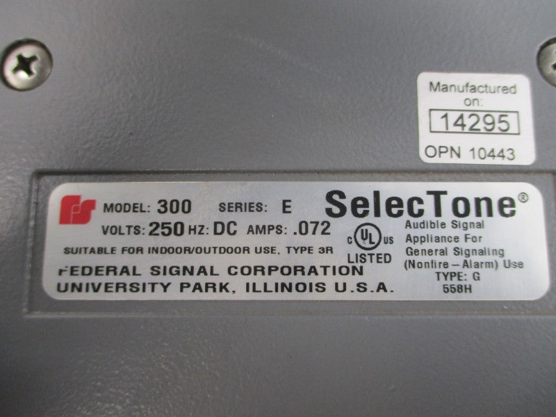 INDUSTRIAL SPARE PART 300 SER. E 250VDC .072A NSNP