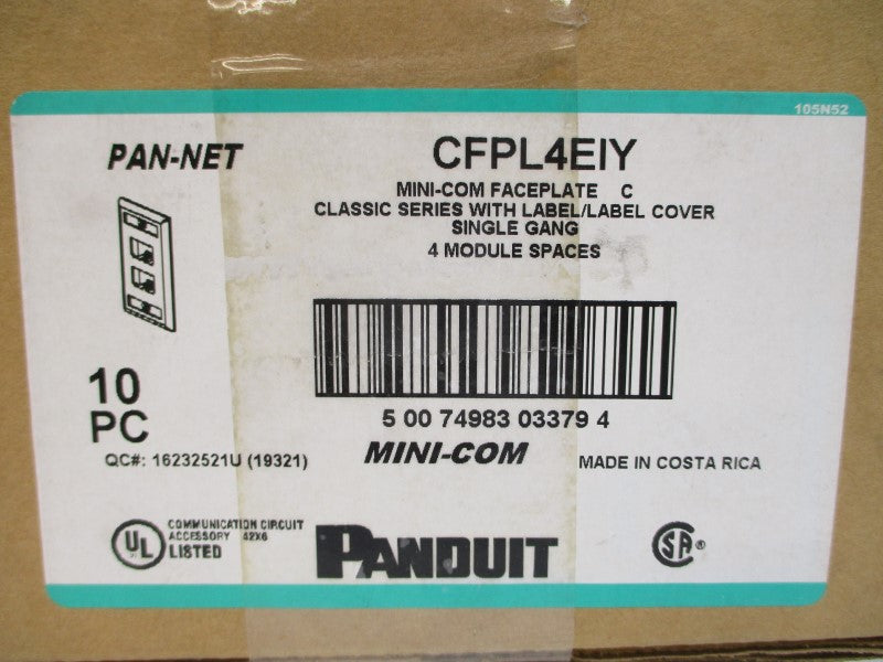 PANDUIT CFPL4EIY (PKG OF 10) NSMP
