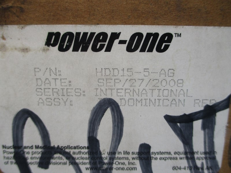POWER ONE HDD15-5-AG 230/460VAC 1.5/3A NSMP