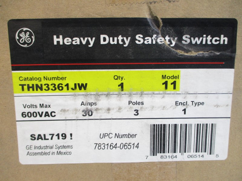 GENERAL ELECTRIC THN3361JW 600VAC 30A NSMP