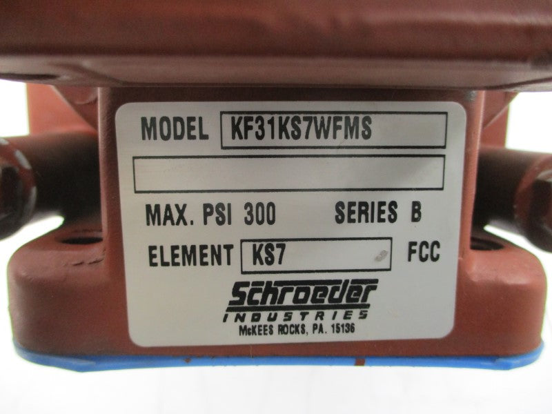 SCHROEDER INDUSTRIES KF31KS7WFMS SER. B 300PSI NSNP