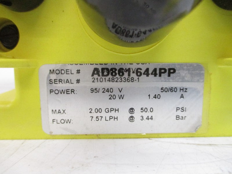 LMI MILTON ROY AD861-644PP 95/240V 1.40A 50.0PSI NSMP