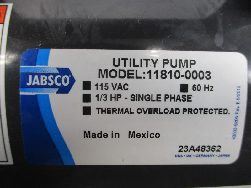 JABSCO 11810-0003 115VAC NSMP