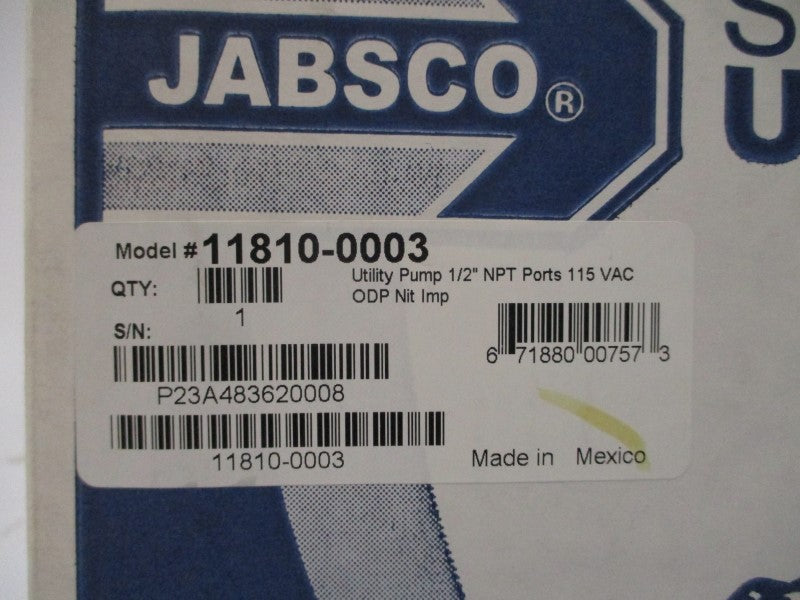 JABSCO 11810-0003 115VAC NSMP