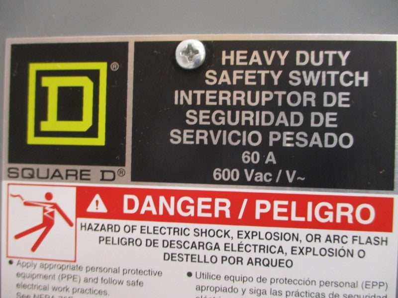 SQUARE D H362WH SER. F05 600VAC 60A NSNP