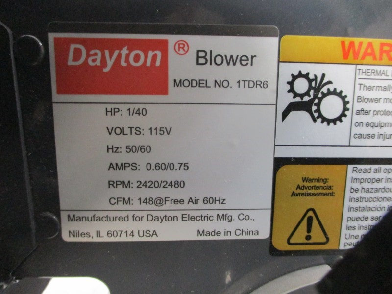 DAYTON 1TDR6 115V 0.60/0.75A NSNP