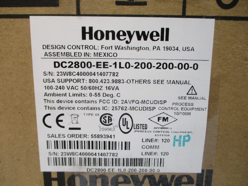 HONEYWELL DC2800-EE-1L0-200-200-00-0 100-240VAC NSMP