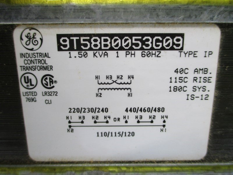 GENERAL ELECTRIC 9T58B0053G09 480V NSMP