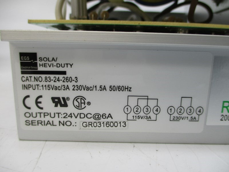 SOLA/HEVI-DUTY 83-24-260-3 115/230VAC 3/1.5A NSMP