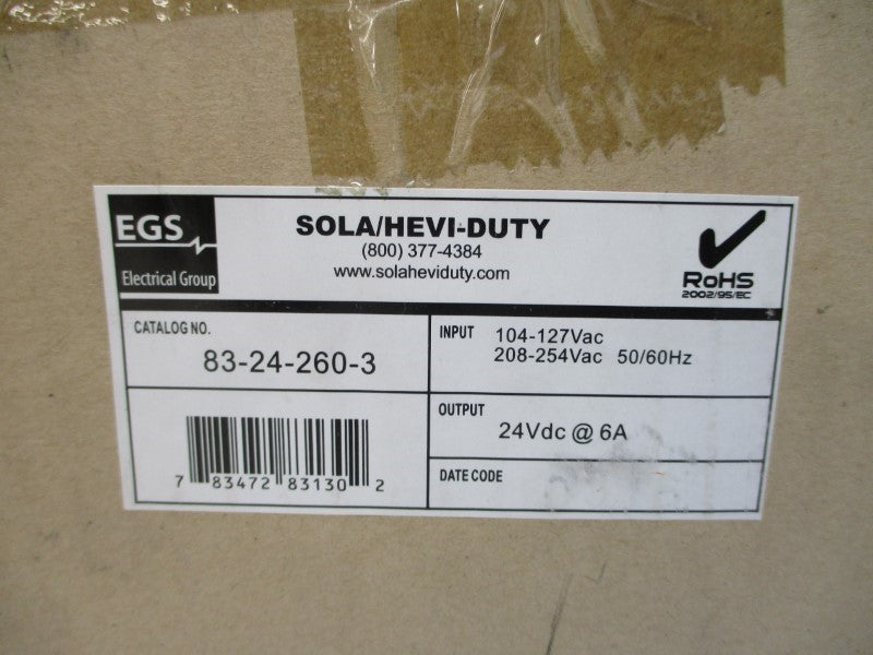 SOLA/HEVI-DUTY 83-24-260-3 115/230VAC 3/1.5A NSMP