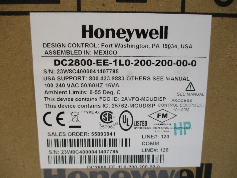 HONEYWELL DC2800-EE-1L0-200-200-00-0 100-240VAC NSMP
