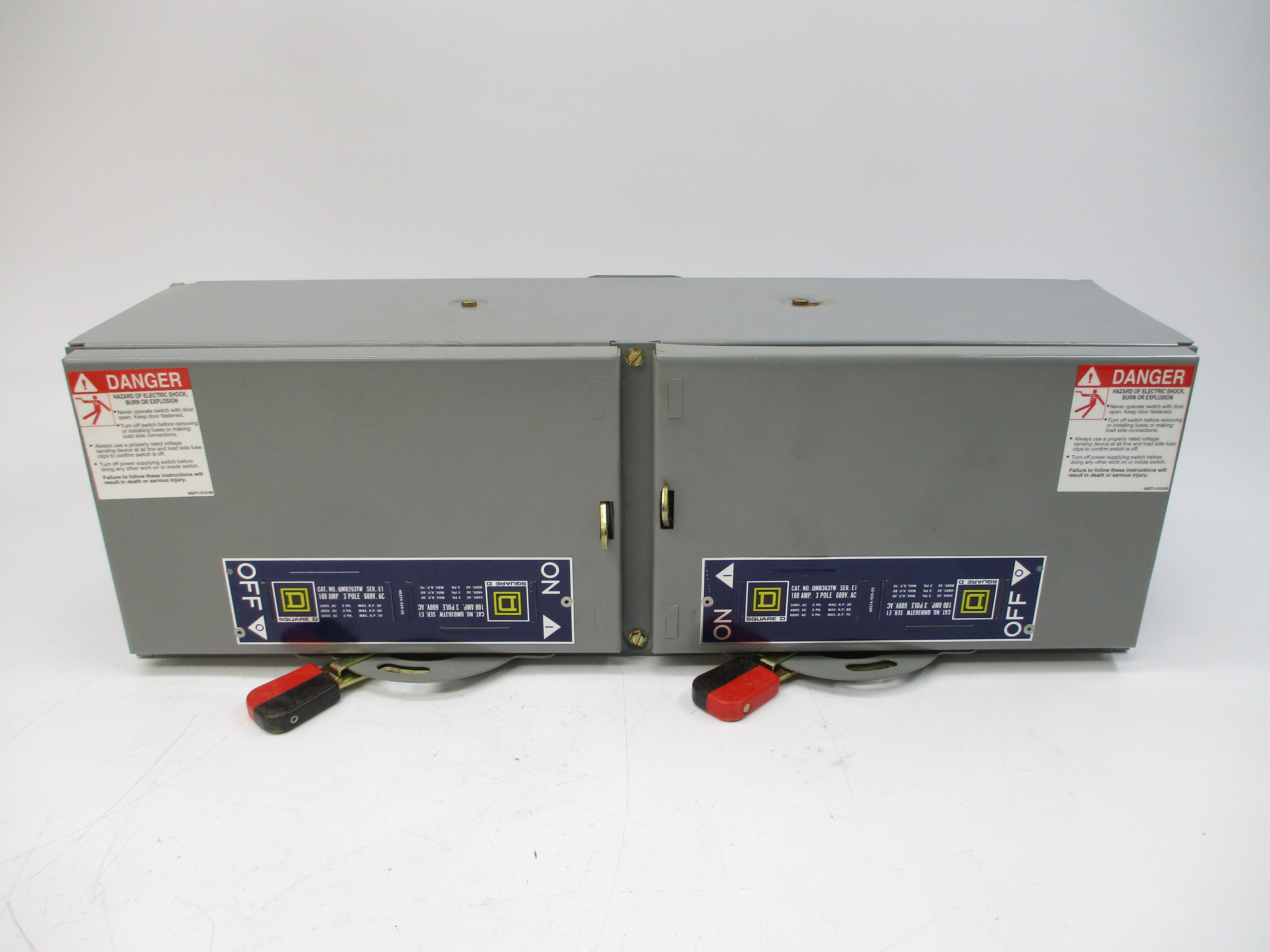 SQUARE D QMB363TW SER. E1 600VAC 100A NSMP