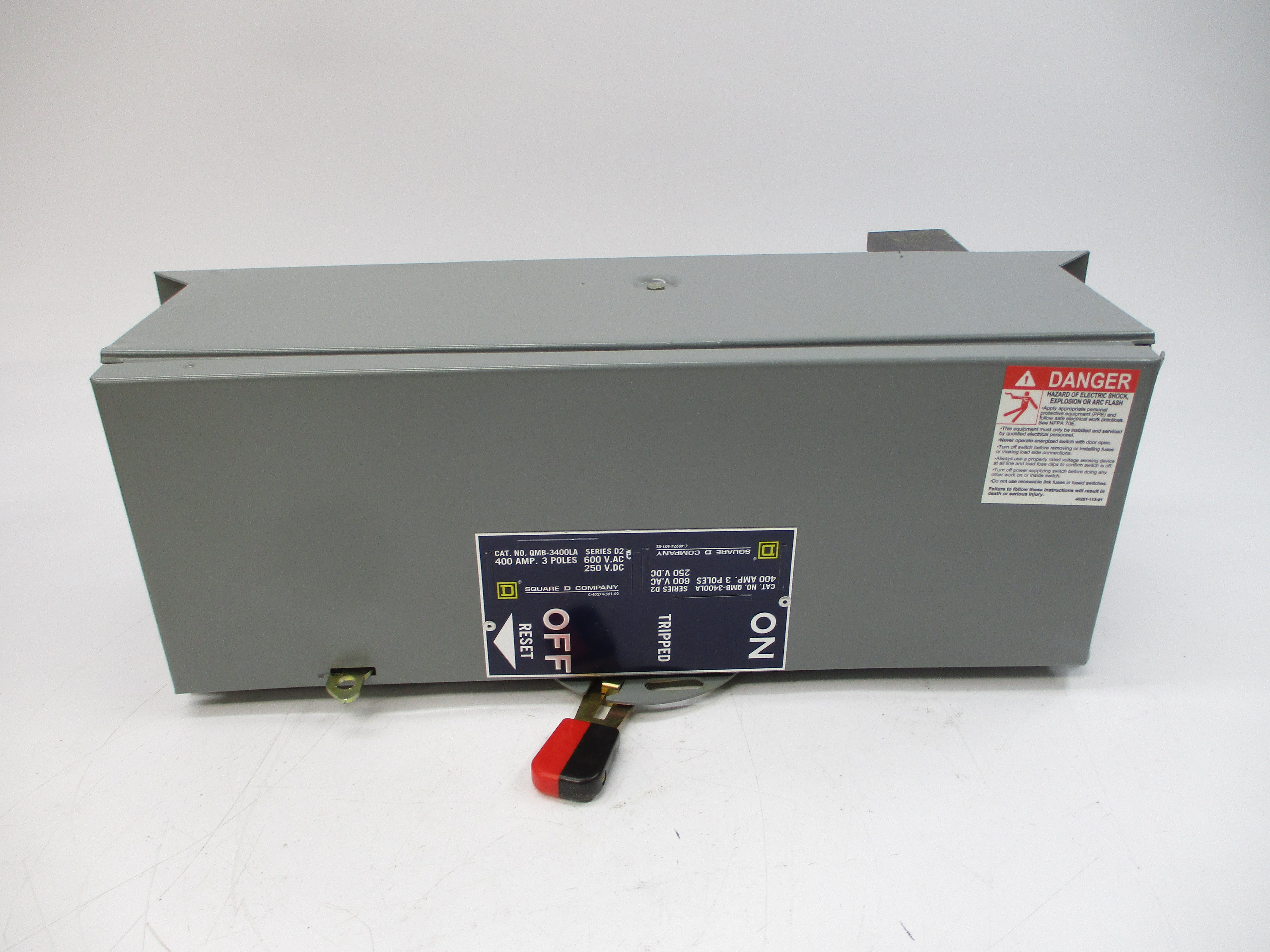 SQUARE D QMB3400LA SER. D2 600VAC 400A NSMP