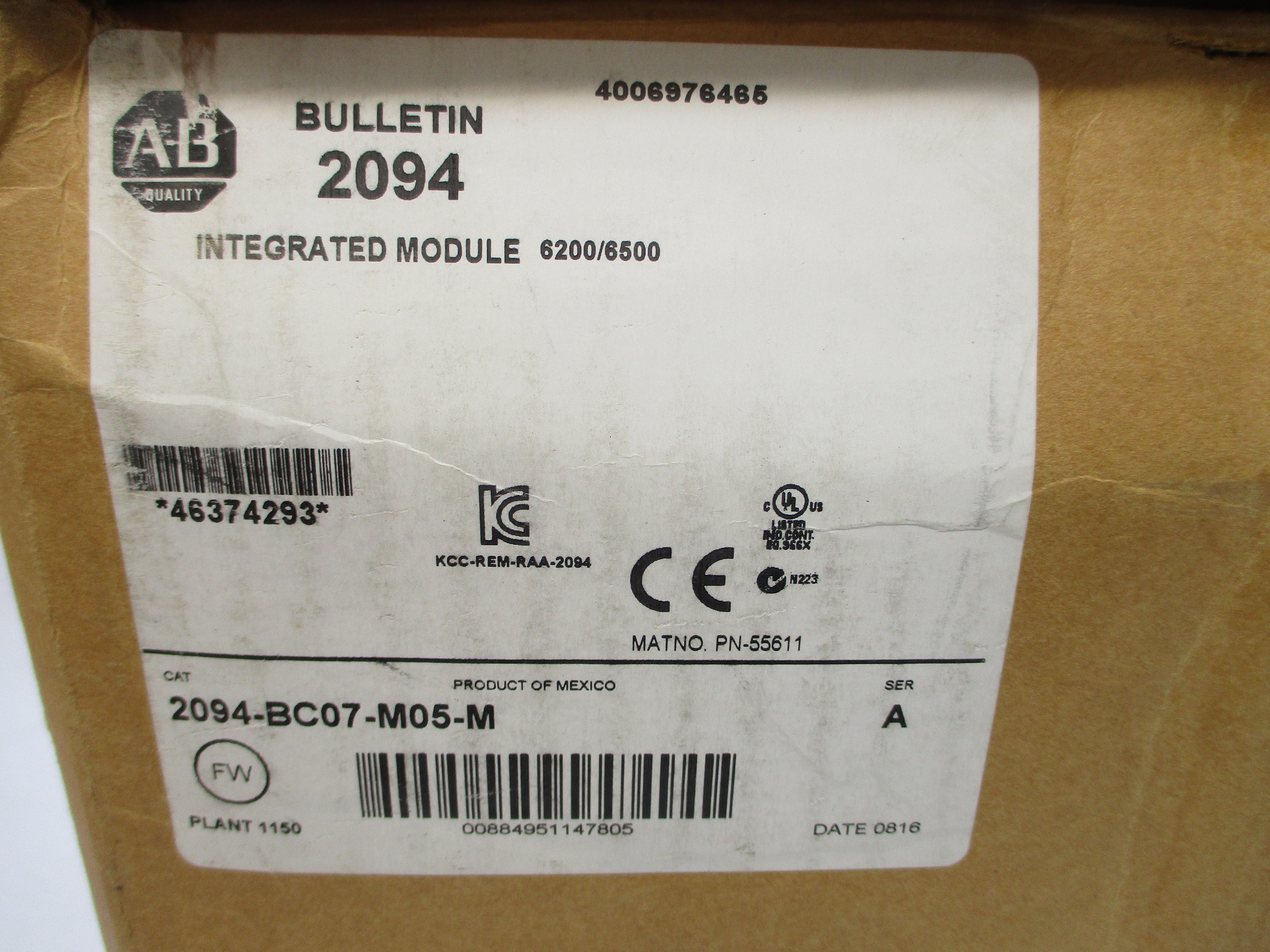 ALLEN BRADLEY 2094-BC07-M05-M SER. A 360/480VAC 71A NSMP