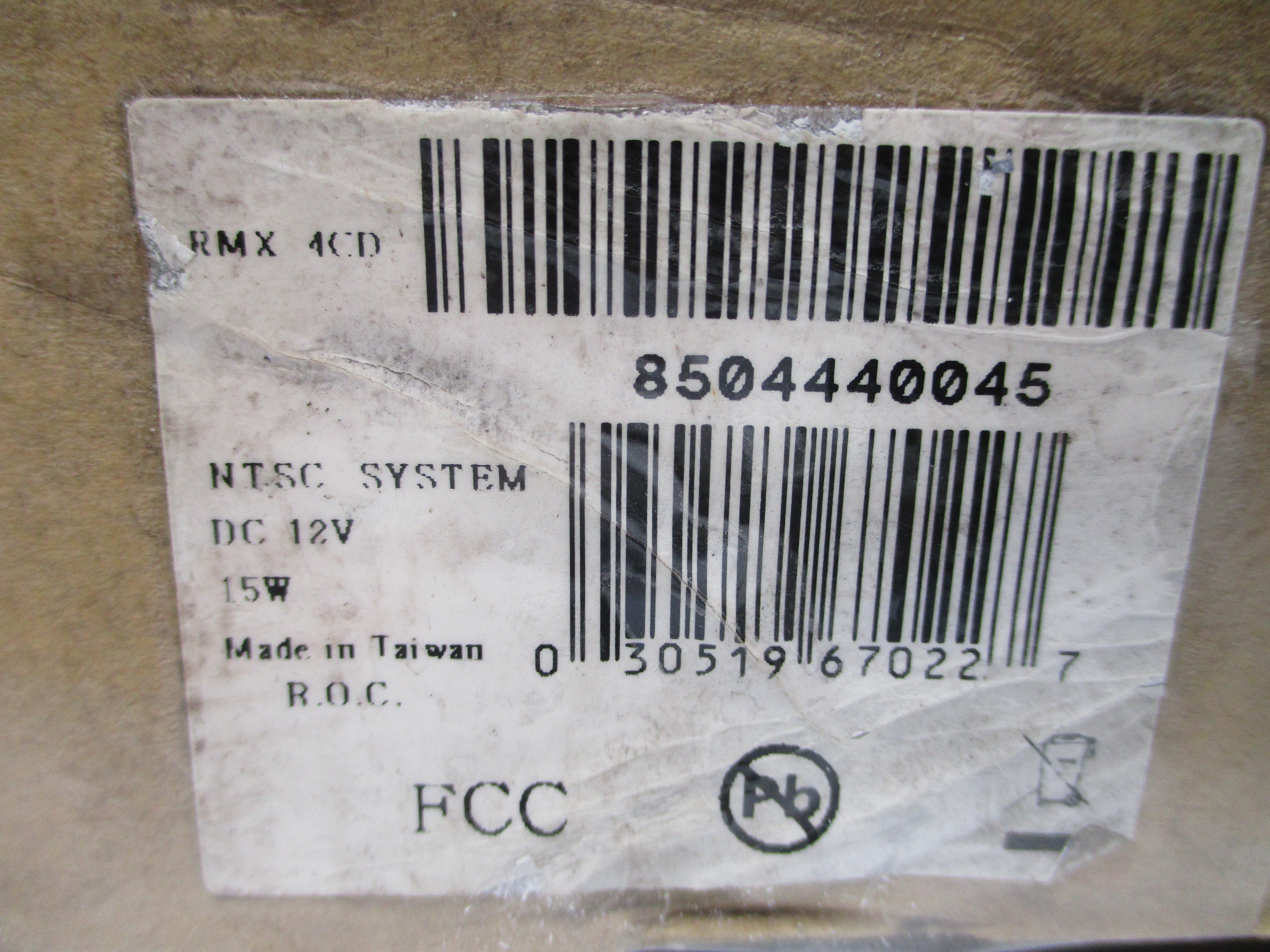 SPECO TECHNOLOGIES RMX-4CD 12VDC NSMP