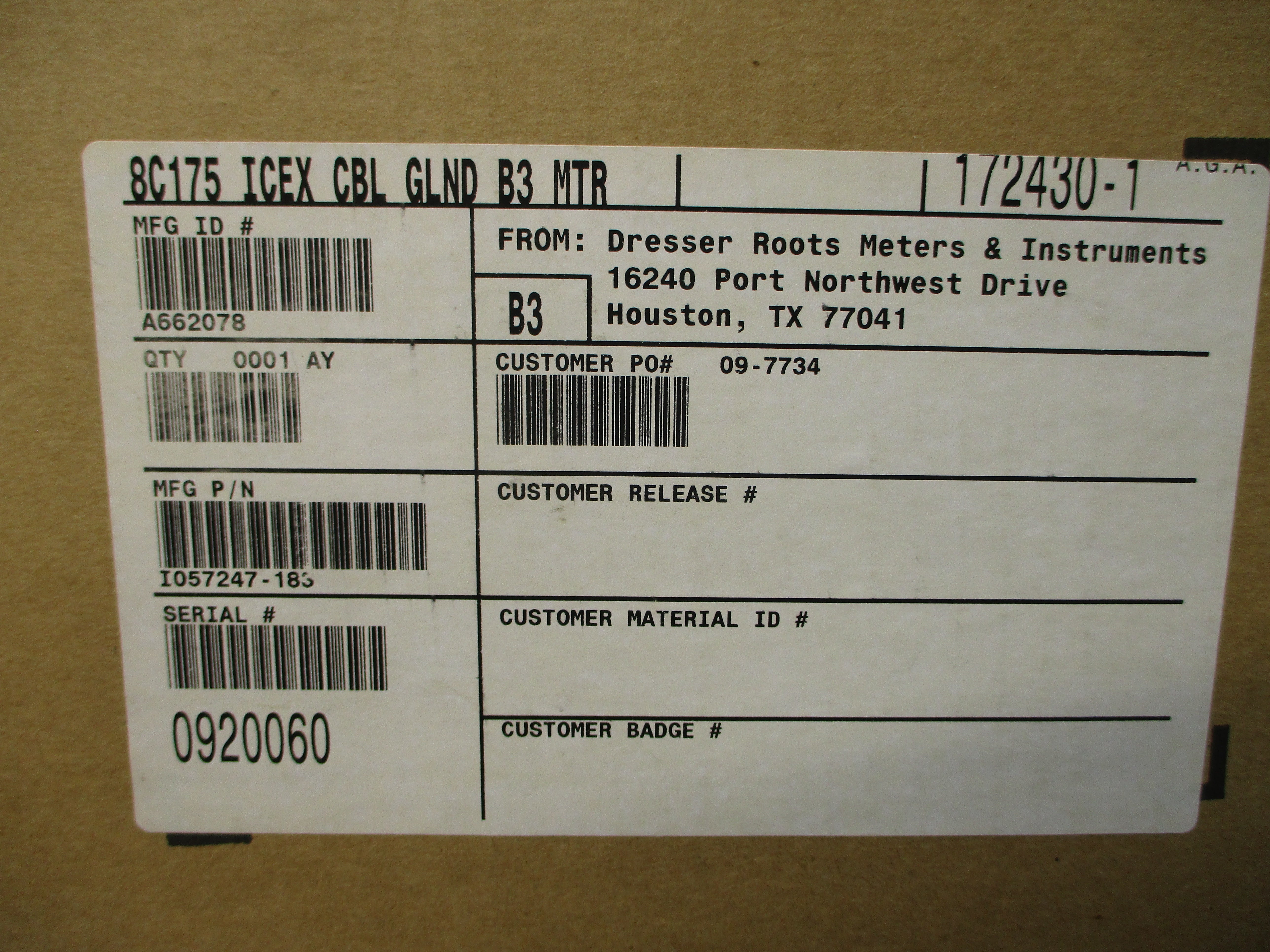 DRESSER 8C175ICEX 3-30VDC 175PSI NSMP