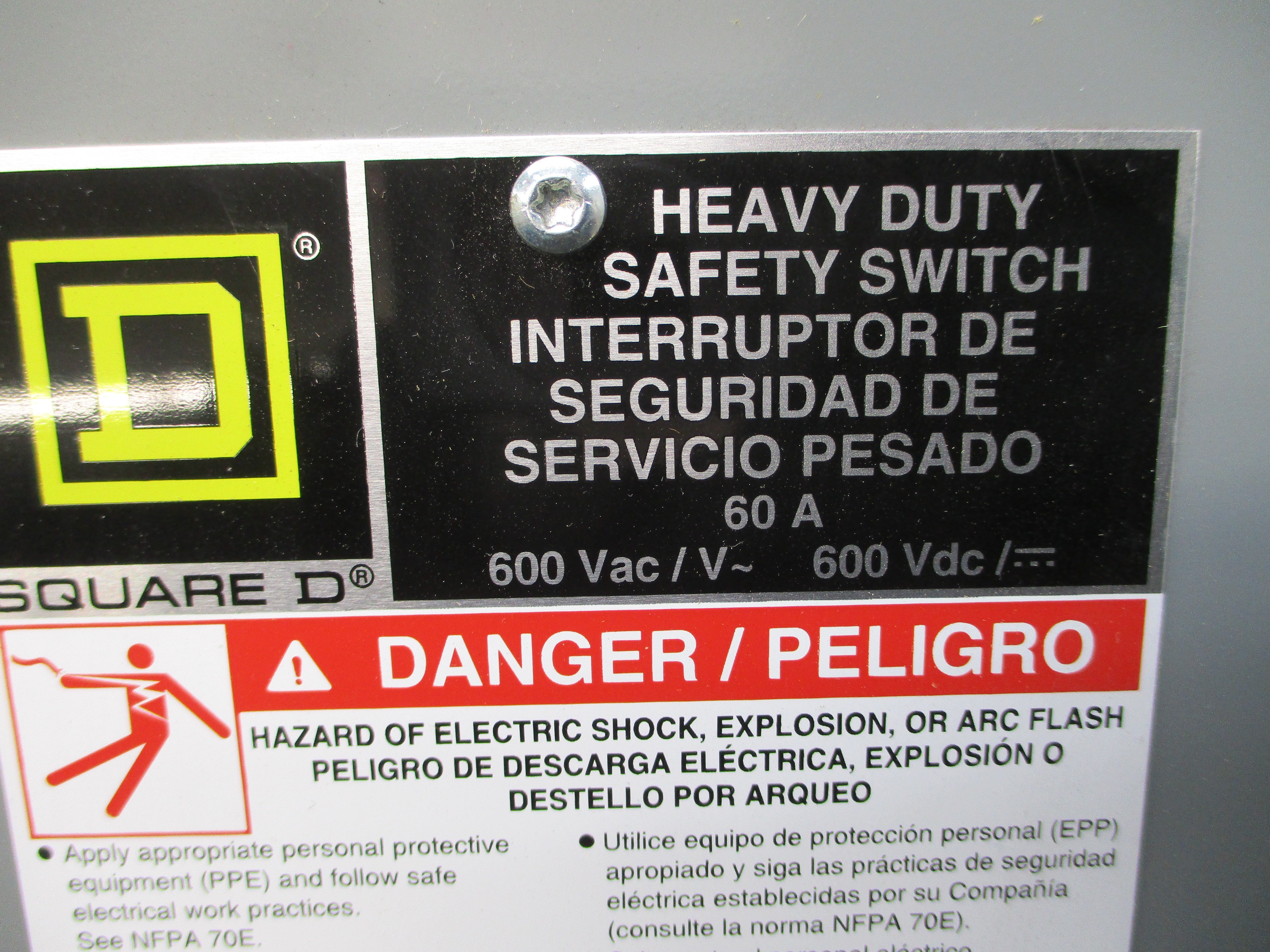 SQUARE D HU362AWK SER. F06 600VAC 60A NSNP