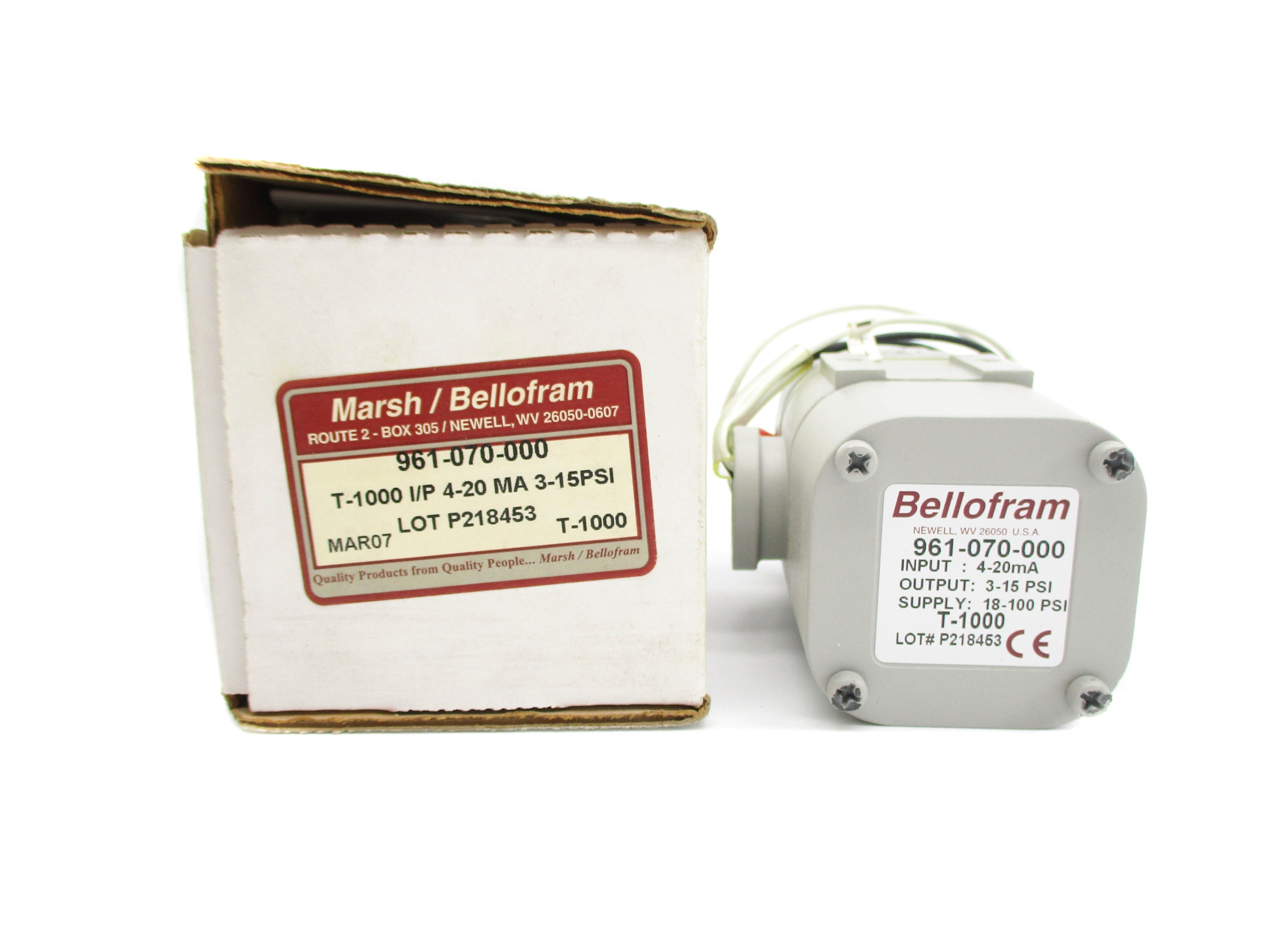 MARSH BELLOFRAM 961-070-000 3-15PSI NSMP