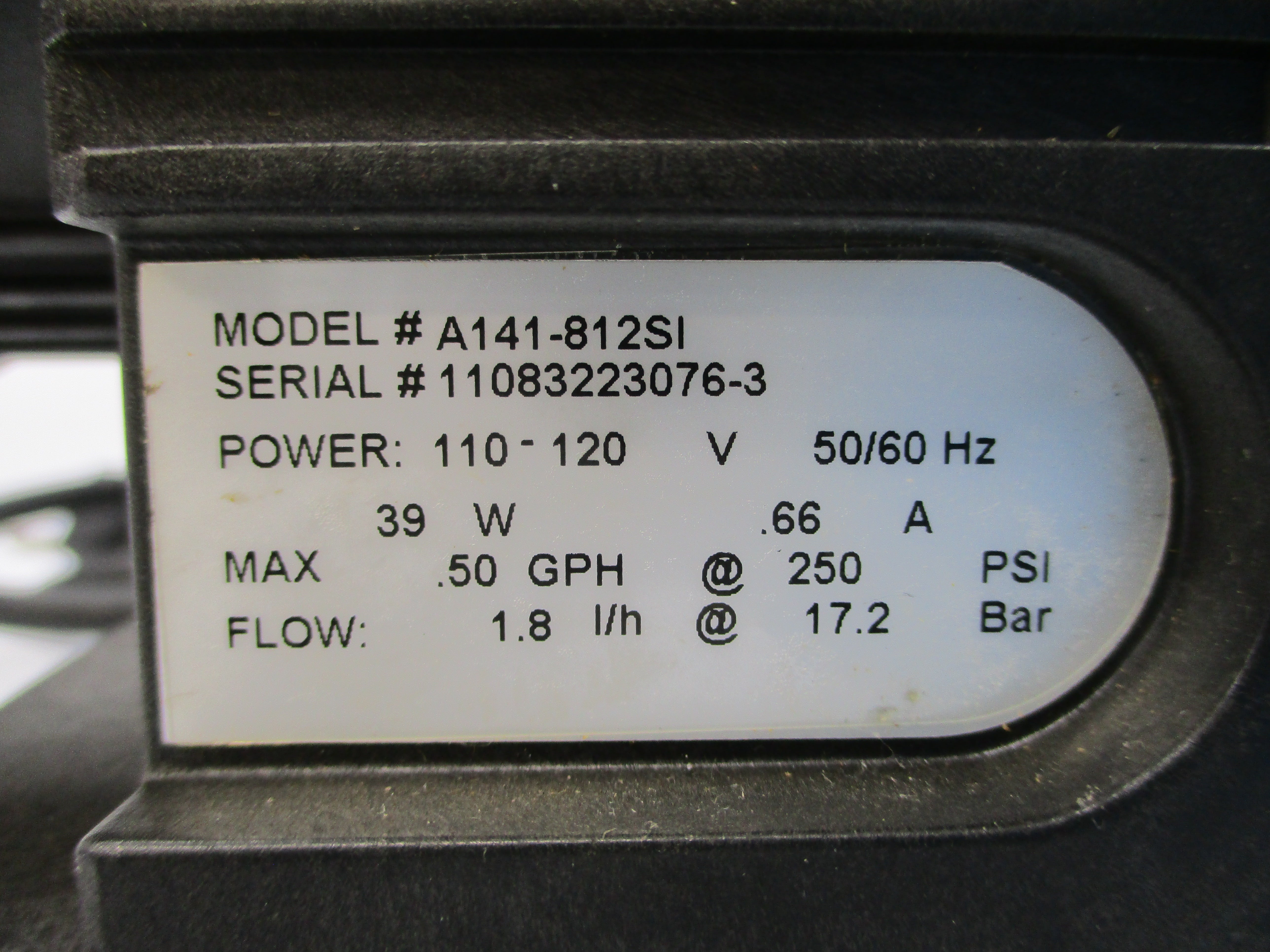 LMI MILTON PUMP A141-812SI 110-120V .66A 250PSI NSNP