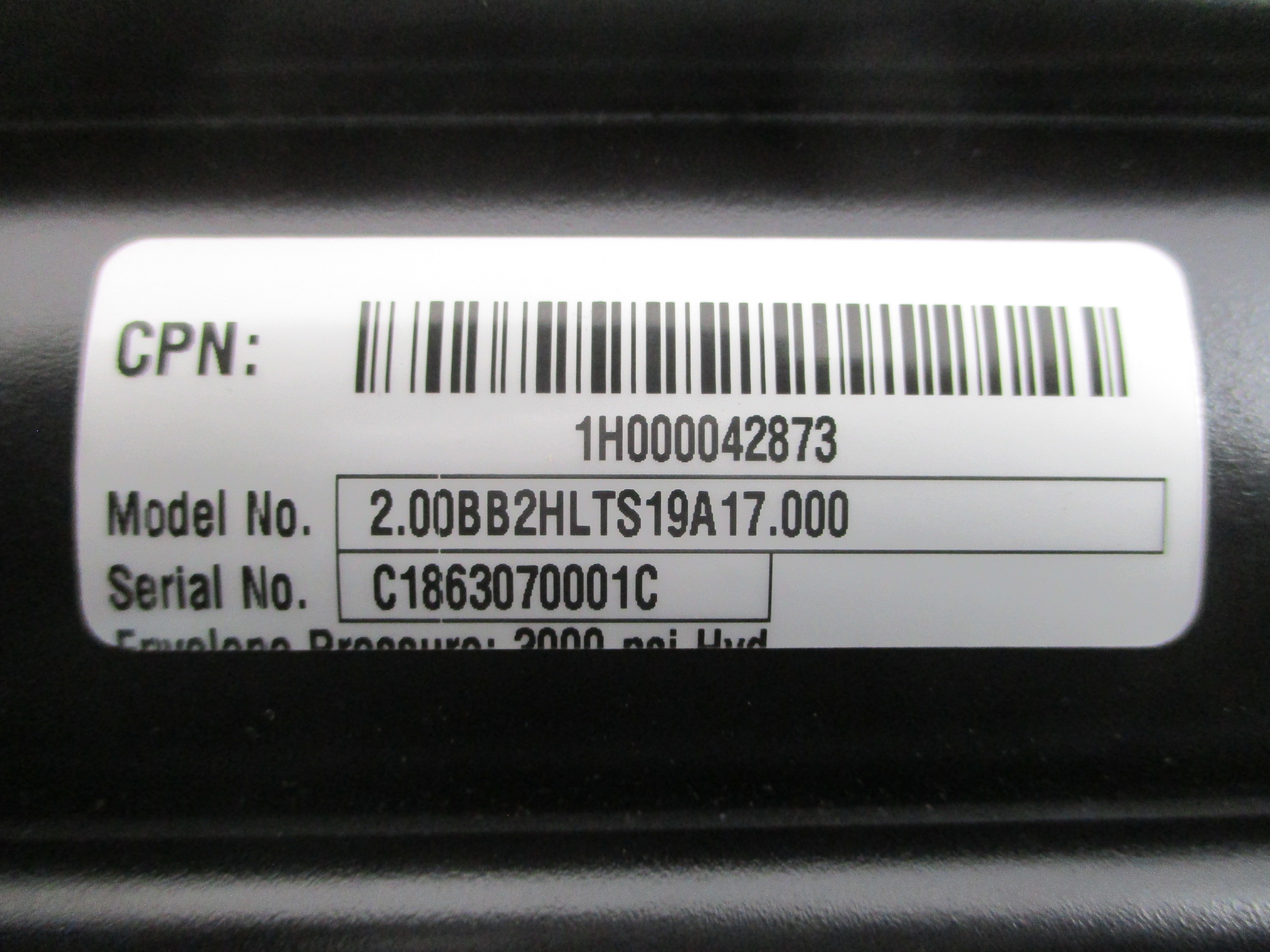 PARKER 1H000042873 2.00BB2HLTS19A17.000 3000PSI NSNP