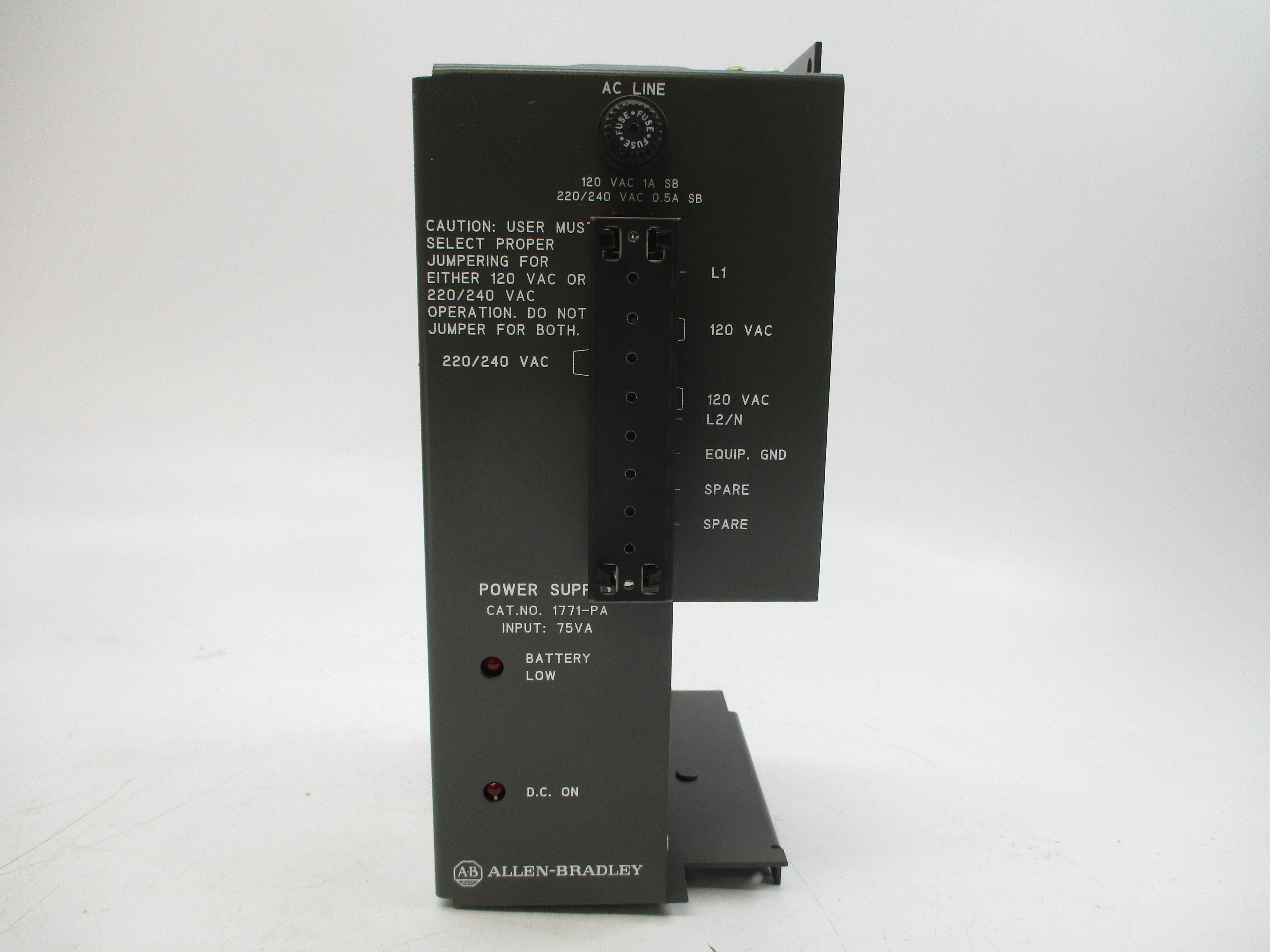 ALLEN BRADLEY 1771-PA 120/220VAC 1/0.5A NSMP