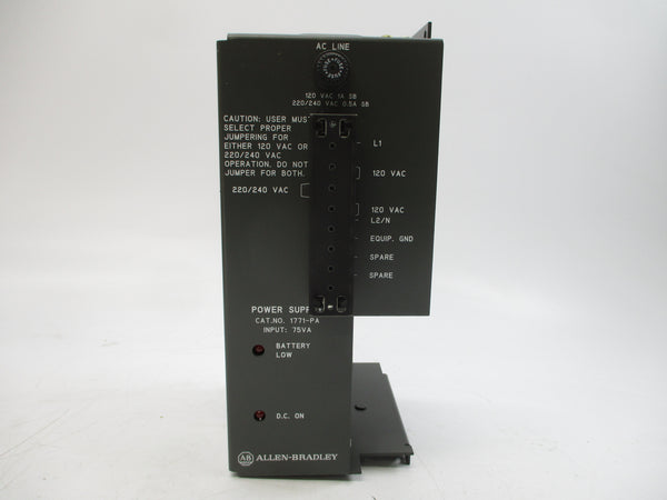 ALLEN BRADLEY 1771-PA 120/220VAC 1/0.5A NSMP
