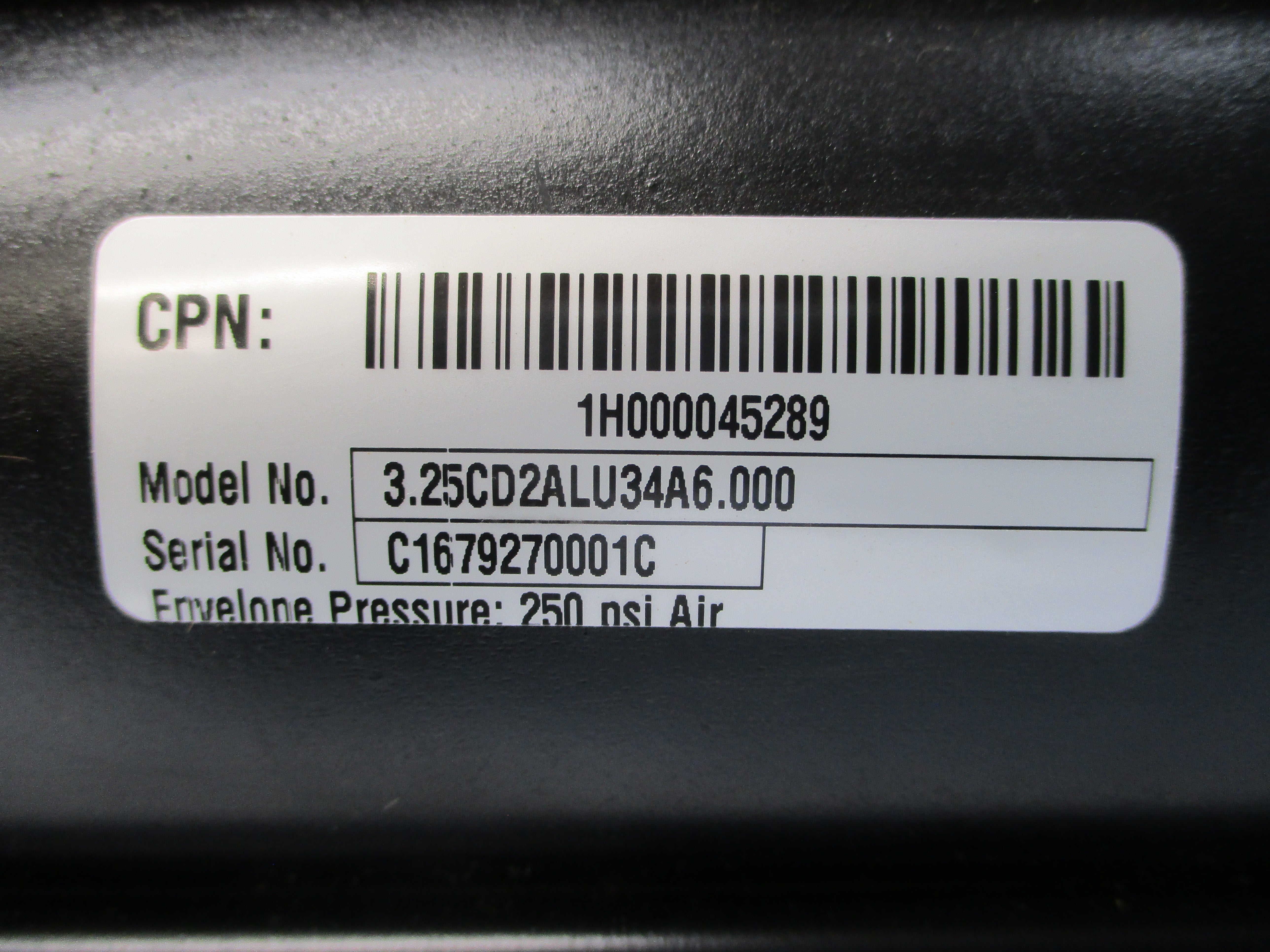 PARKER 1H000045289 3.25CD2ALU34A6.000 250PSI NSNP