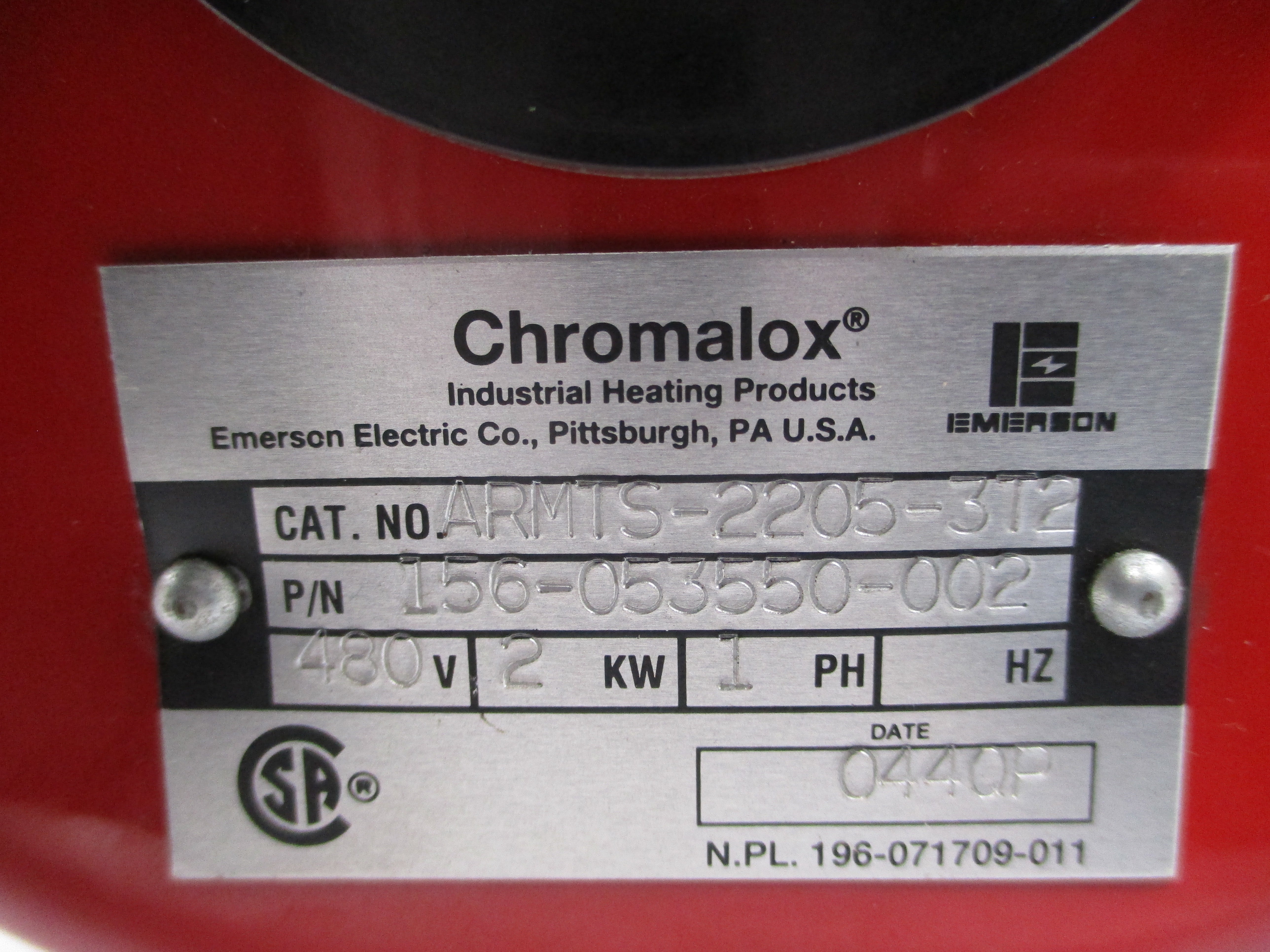 CHROMALOX ARMTS-2205-3T2 156-053550-002 480V 30A NSNP