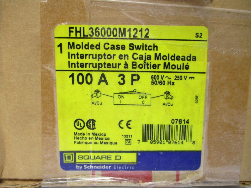 SQUARE D FHL36000M1212 SER. 2 600V 100A NSMP