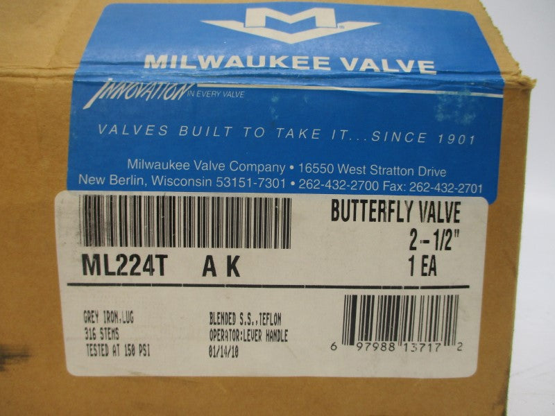 MILWAUKEE VALVE ML224T AK 150PSI 2-1/2" NSMP