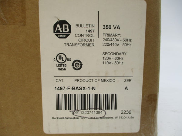 ALLEN BRADLEY 1497-F-BASX-1-N SER. A 240/480V (BR/WH) NSMP