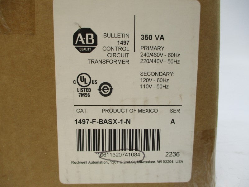ALLEN BRADLEY 1497-F-BASX-1-N SER. A 240/480V (BR/WH) NSMP